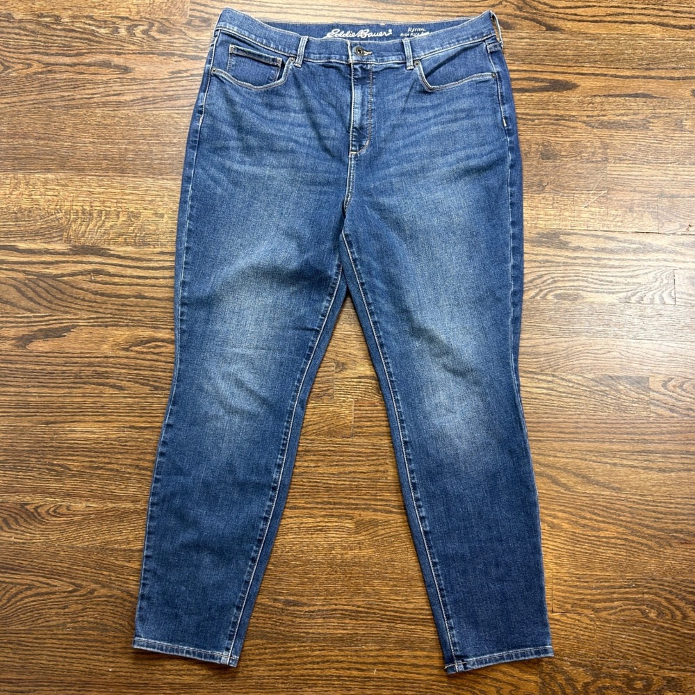 Eddie Bauer Revival‎ High Rise Skinny Jeans Womens 16 Medium Wash Blue Denim